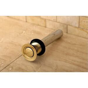 Kingston Brass EV8002 Polished Brass Vessel Sink Push Pop-Up Drain No Overflow